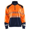 Blåkläder Sweatshirt halve rits High-Vis 35562528 High-Vis Oranje/Marineblauw 1 / 1