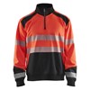 Blåkläder Sweatshirt halve rits High-Vis 35562528 High-Vis Rood/Zwart 1 / 1