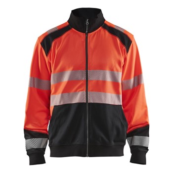 Blåkläder Sweatshirt hele rits High-Vis 35582528 High-Vis Rood/Zwart 1 / 1