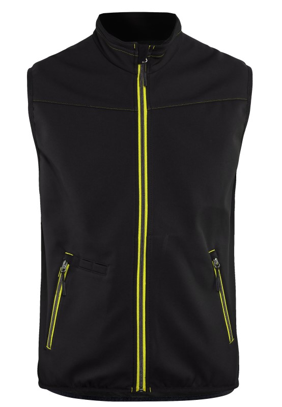 Blåkläder Softshell bodywarmer 38502516 Zwart/High-Vis Geel 1 / 1