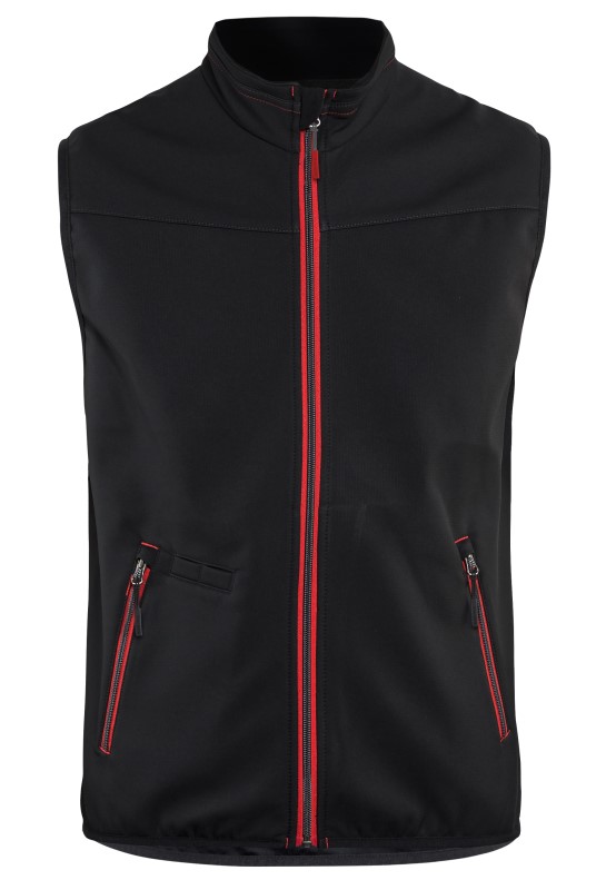 Blåkläder Softshell bodywarmer 38502516 Zwart/Rood 1 / 1