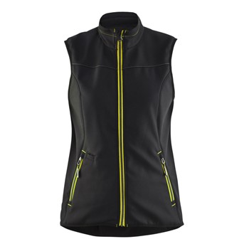 Blåkläder Dames softshell bodywarmer 38512516 Zwart/High-Vis Geel 1 / 1