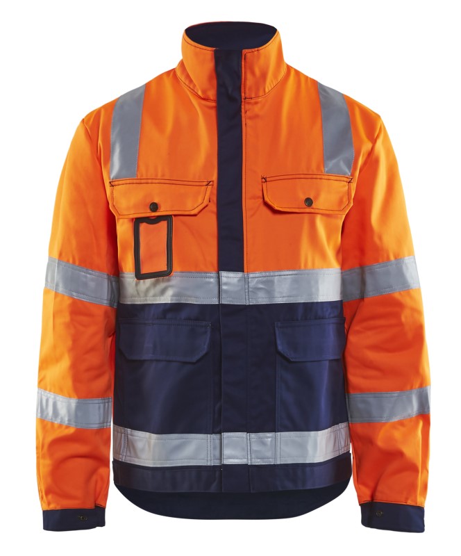 Blåkläder Jack, ongevoerd High-Vis 40231804 High-Vis Oranje/Marineblauw 1 / 1
