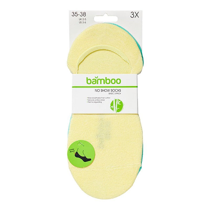 Bamboo Basic No-Show 3-Pack 000121475000 3 / 6