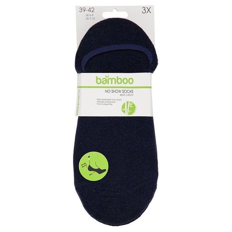Bamboo Basic No-Show Terry 3-Pack 000121476000 4 / 5