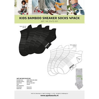 Bamboo Sneakersocks 4-Pack 000131473001 1 / 5