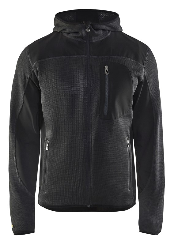 Blåkläder Gebreid vest met softshell 49302117 Donkergrijs/Zwart 1 / 1