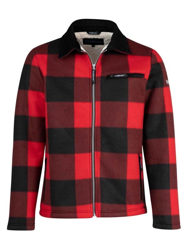 Storvik Houthakkers Fleecevest London Gevoerd Rood 1 / 3