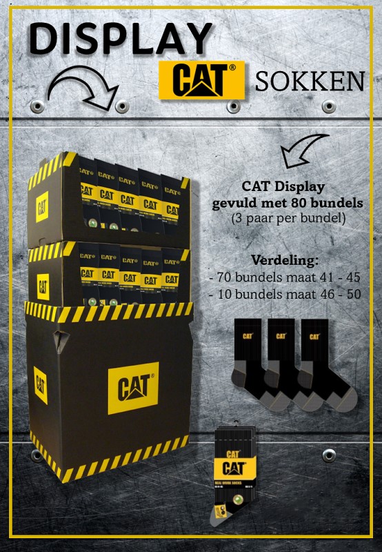 art. CATS98000 Display Cat 80 pr. sokken zwart 1 / 3