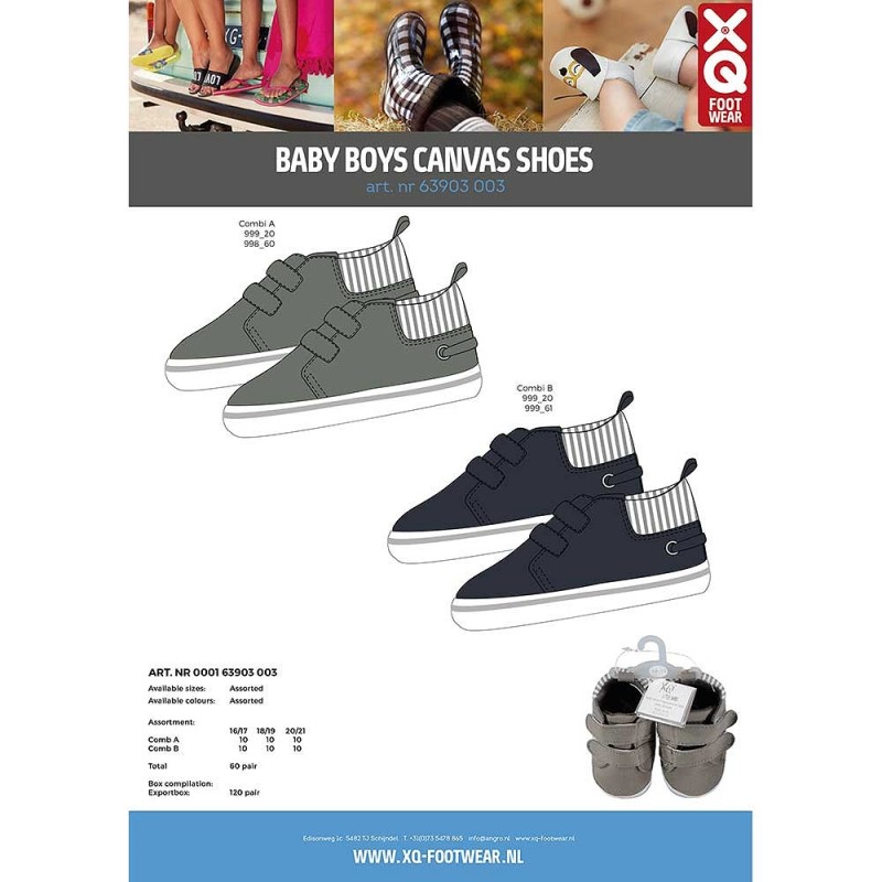 XQ Jongens Baby Canvas shoes 000163903003 6 / 6