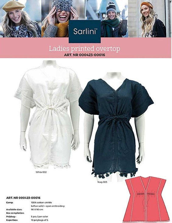 Sarlini Ladies Printed Overtop 000423-00016 3 / 3
