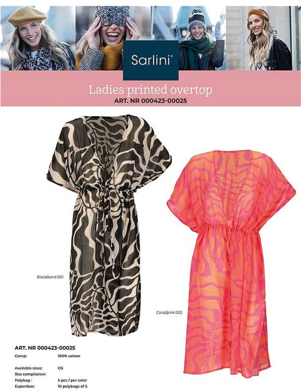 Sarlini Ladies Printed Overtop 000423-00025 3 / 3