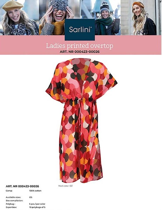 Sarlini Ladies Printed Overtop 000423-00026 3 / 3
