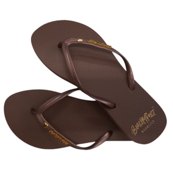 BeachyFeet Dames Teenslippers Chocolate 2 / 2