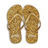 BeachyFeet Dames Teenslippers Golden Shimmer 1 / 3