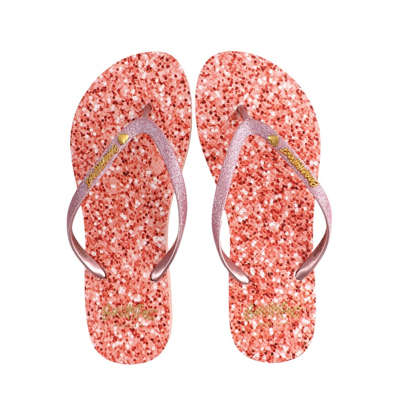 BeachyFeet Dames Teenslippers Rose Shimmer 1 / 3