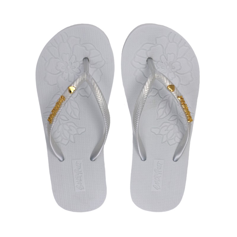 BeachyFeet Dames Flamencos FlipFlop Blanco (Verbouwing) 1 / 4