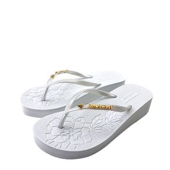 BeachyFeet Dames Flamencos FlipFlop Blanco (Verbouwing) 2 / 4