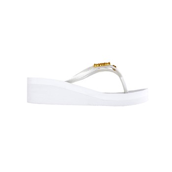 BeachyFeet Dames Flamencos FlipFlop Blanco (Verbouwing) 3 / 4