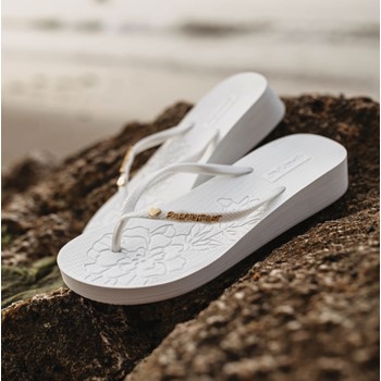 BeachyFeet Dames Flamencos FlipFlop Blanco (Verbouwing) 4 / 4