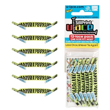 U-Laces Siliprint Neon Yellow Zebra 101886 1 / 2