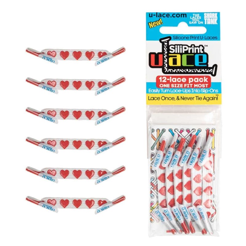 U-Laces Siliprint Red Hearts 101888 1 / 2