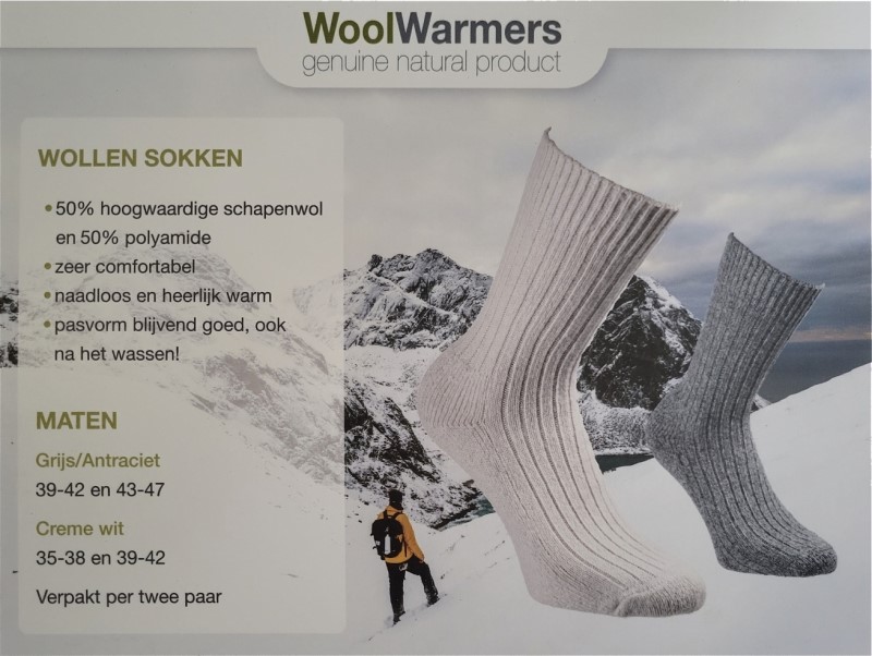 WoolWarmers Presentatie Topkaart Wollen Sokken 1 / 1