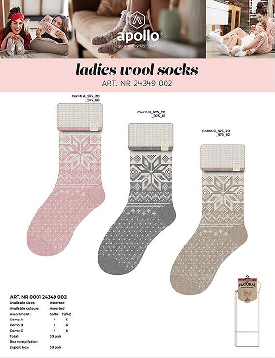 Apollo Wollen Sokken dames 000124349002 5 / 5