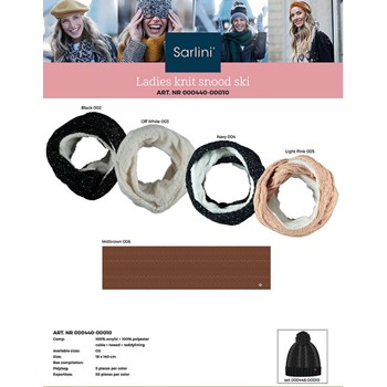 Sarlini Vrouwen Gebreide Neckwarmer Ski 000440-00010 (Verbouwing) 6 / 6