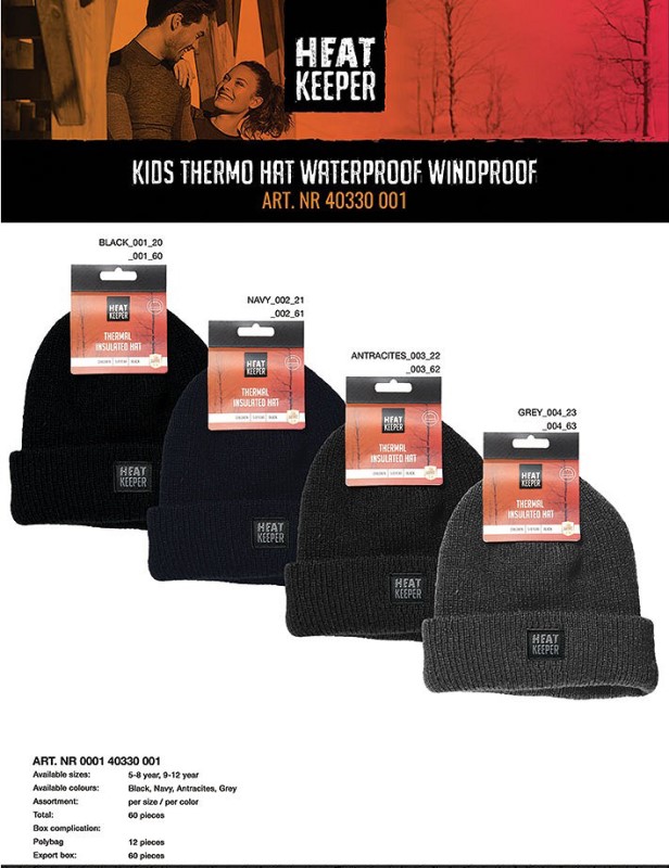 Heatkeeper Kids Water/Wind dicht Thermo Muts 000140330001 6 / 6