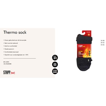 Stapp Heat Unisex Socks 1- Pack 70101 4 / 6