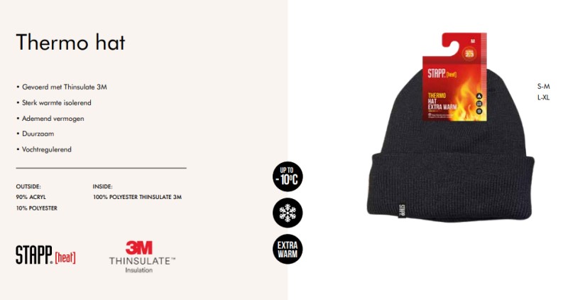 Stapp Heat Unisex Beanie Thinsulate 1-Pack 70601 Thermo 3 / 5