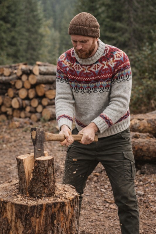 Pure Wool Trui Joa UJK-0525 Ecru 3 / 3