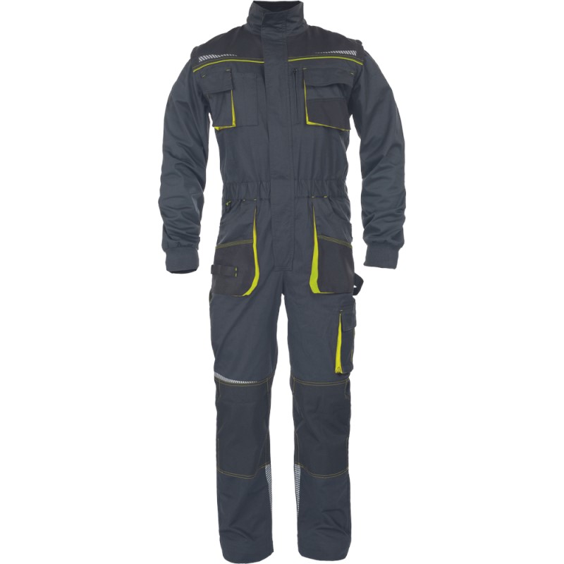 Cerva Emerton Stretch Overall 03560023 Zwart/Geel 1 / 2