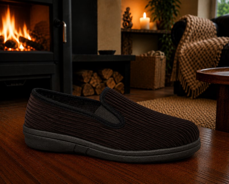 Blenzo 7359 / 4001Z Corduroy Pantoffel Zwart (6) 2 / 2