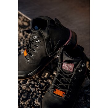 Hard Yakka Lace Zip Boot 3056 S1P Zwart/Paars 6 / 6