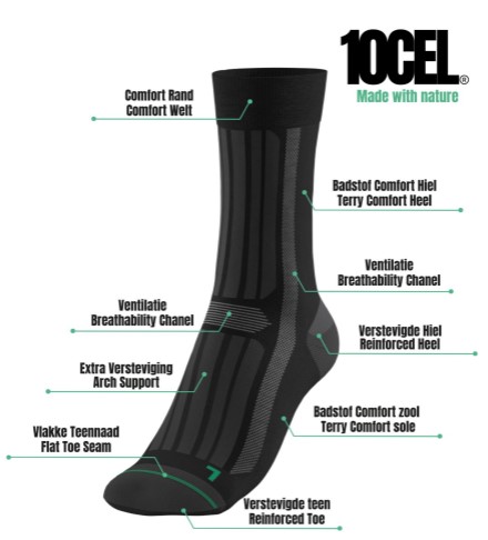 Top Rock Badstof Sokken met Tencel art. 1926 Zwart (WEEKAANBIEDING!) 4 / 6