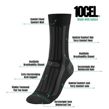 Top Rock Badstof Sokken met Tencel art. 1926 Zwart (WEEKAANBIEDING!) 4 / 6