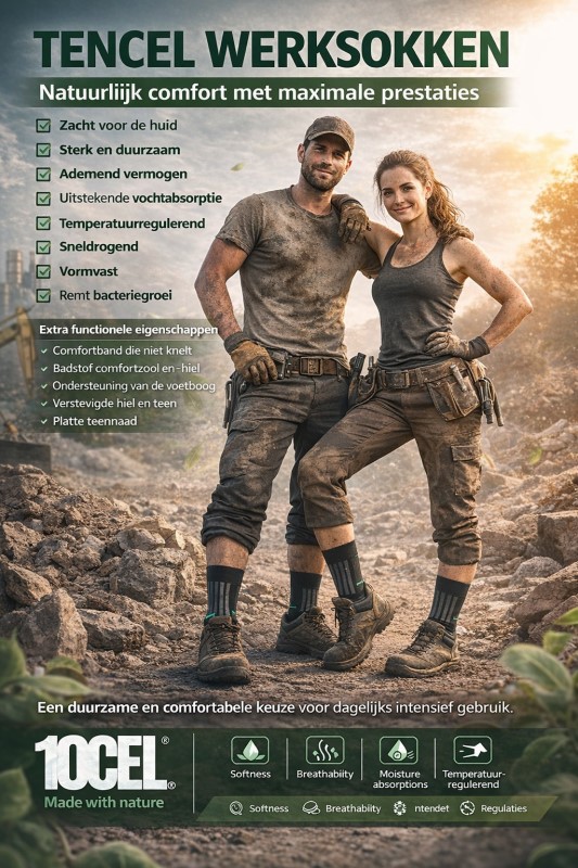 Top Rock Badstof Sokken met Tencel art. 1926 Zwart (WEEKAANBIEDING!) 6 / 6