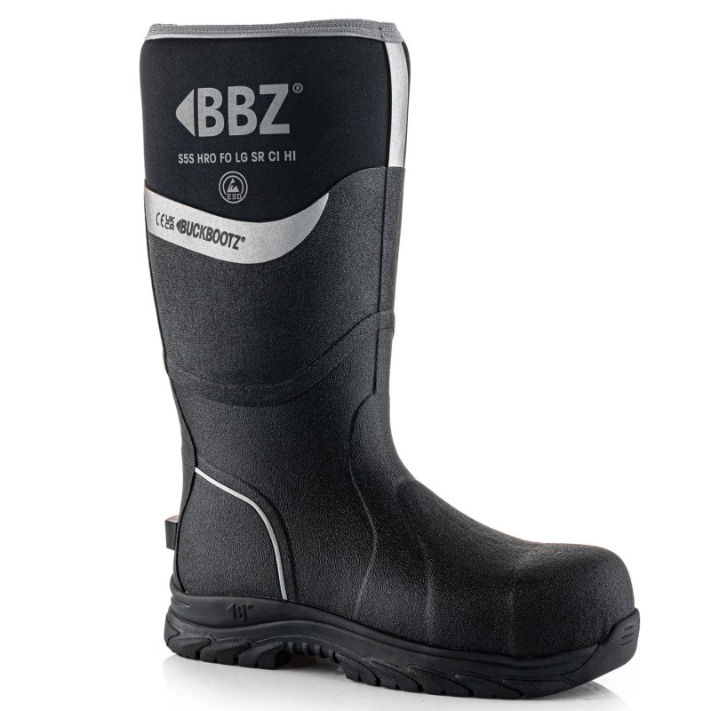 Buckbootz Neopreen Laars BBZ6000BKNM S5S Zwart 1 / 6