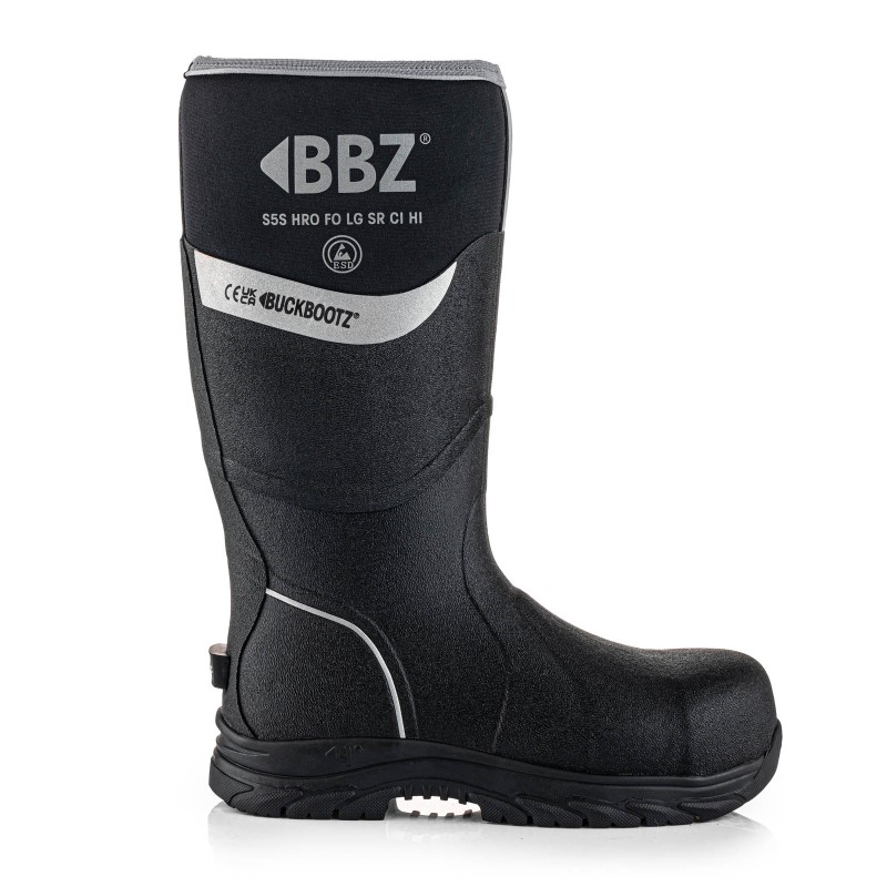 Buckbootz Neopreen Laars BBZ6000BKNM S5S Zwart 2 / 6