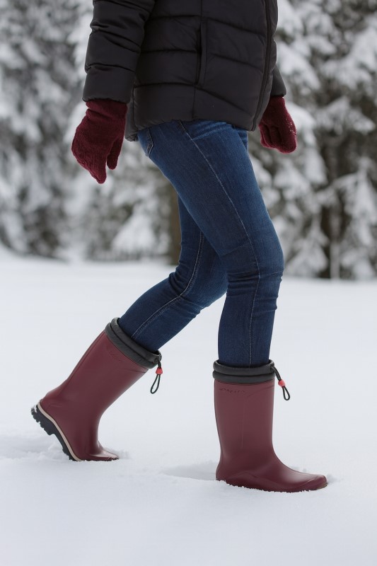 Dunlop MU0K45 Blizzard Gevoerde Winterlaars PVC Bordeauxrood 3 / 3