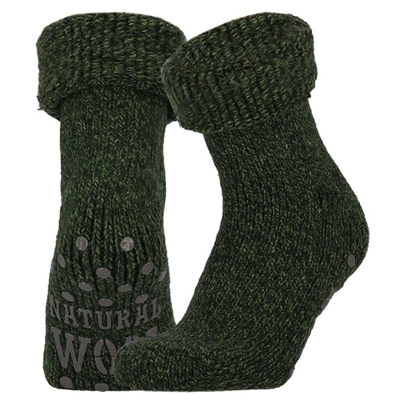 Apollo 000124354000 Wollen Homesokken Legergroen 2 / 3