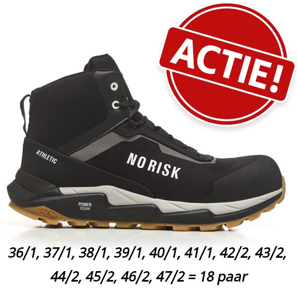 No Risk Athletic Mid Black 1019.00  Assortiment a 18 paar (WEEKAANBIEDING!) 1 / 3
