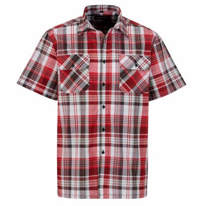 Storvik Ruitoverhemd Kortemouw Farsund 5.1 Rood/zwart/wit (Nieuw) 1 / 5