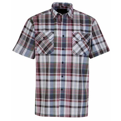 Storvik Ruitoverhemd Kortemouw Farsund 5.2 Bordeaux/zwart/blauw (Nieuw) 1 / 5