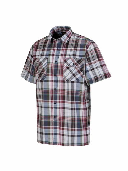 Storvik Ruitoverhemd Kortemouw Farsund 5.2 Bordeaux/zwart/blauw (Nieuw) 2 / 5