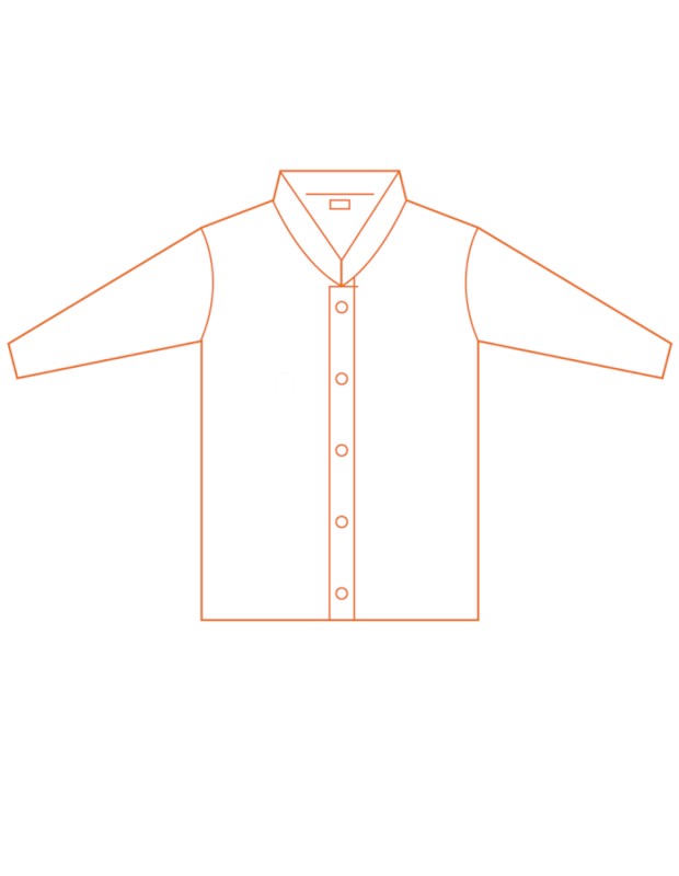 PSP Bezoekersjas PP Drukknoop Wit 2 / 2