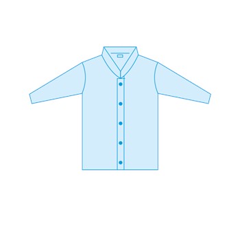 PSP Bezoekersjas PP Drukknoop Blauw 2 / 2