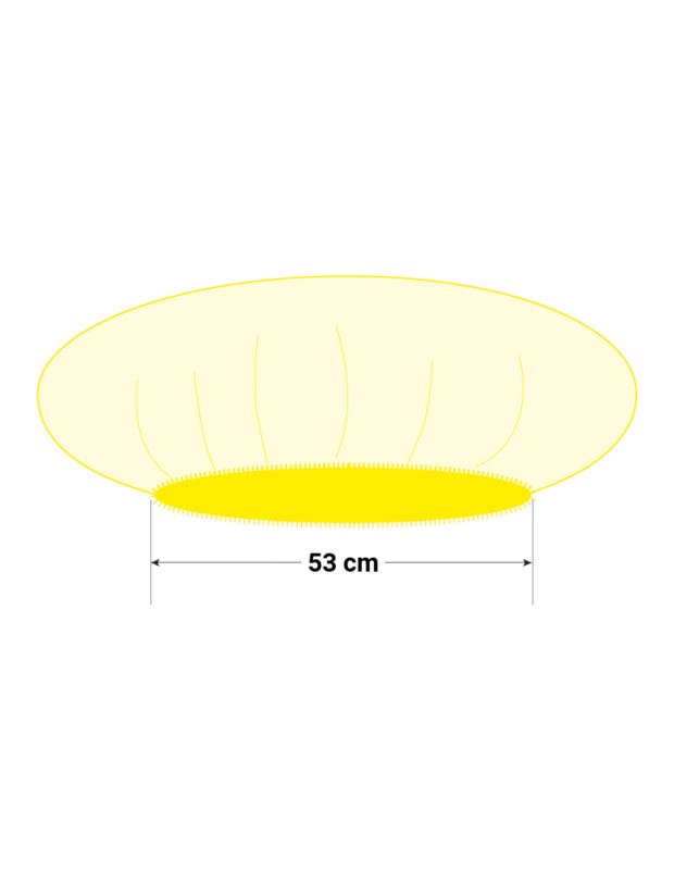PSP Baret PP Geel 53 cm 100 stuks 2 / 2